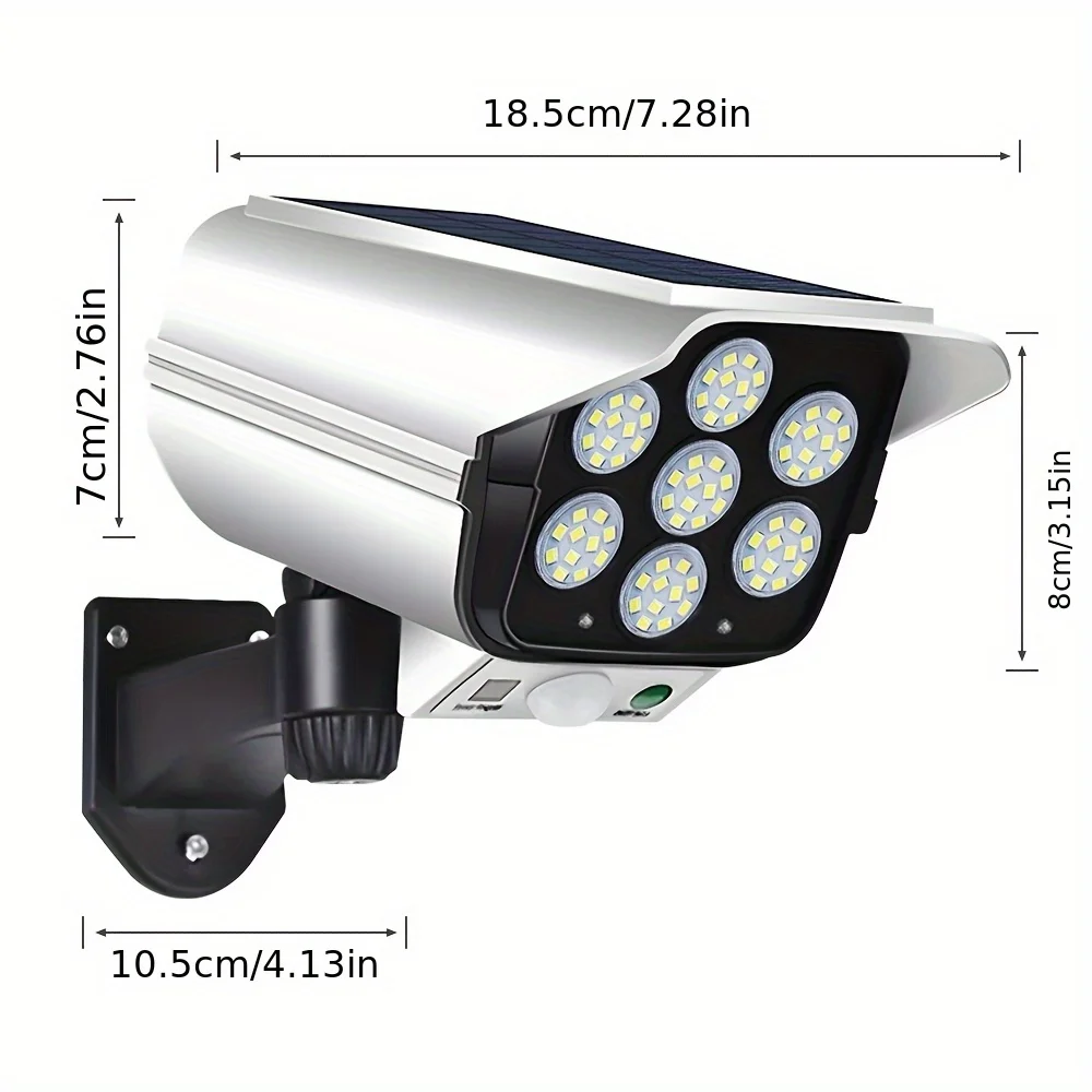 77LED Solar Light Simulation Security Dummy Camera Motion Sensor Outdoor Night Light IP65 Waterproof Lamp 3 Mode Home and garden