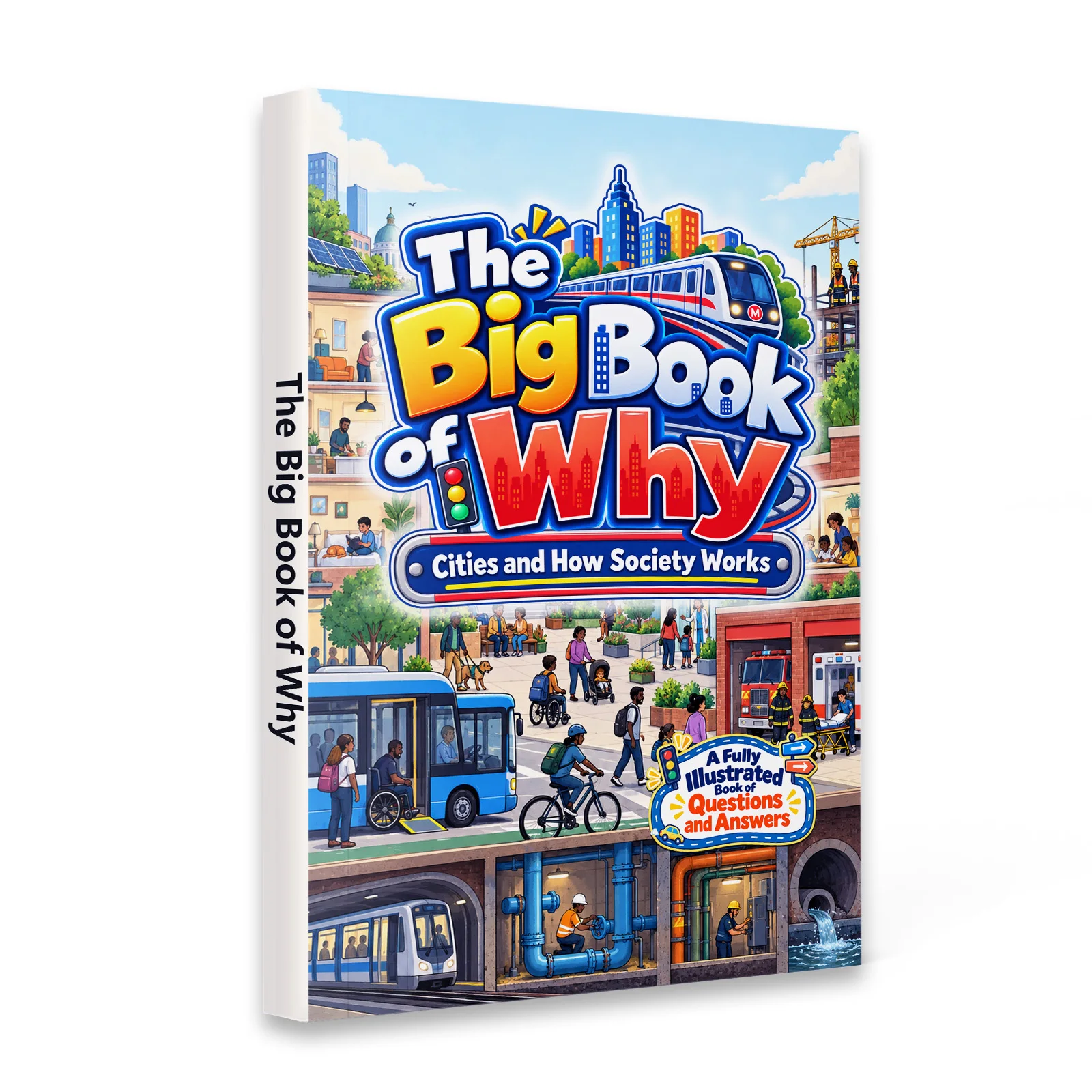 Illustrated 100,000 Whys City Operation & Social Structure Book, Teens Urban Life & Social Organization Learning Reading