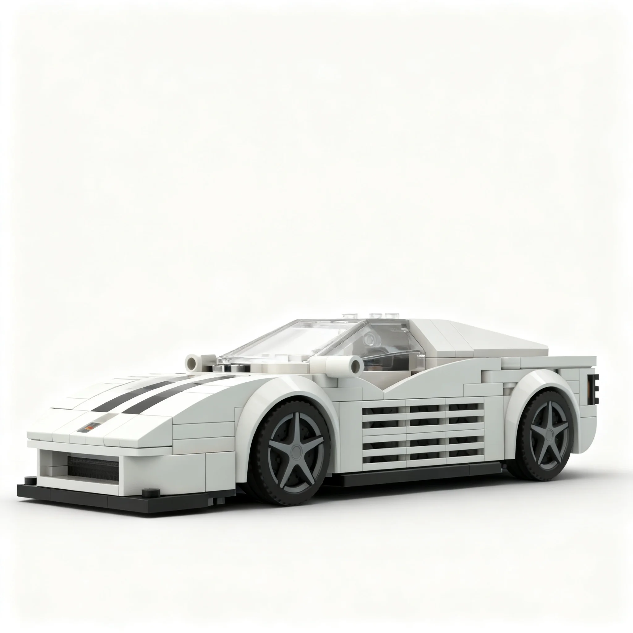 354pcs MOC 8 Front To 9 Rear Stud - Testarossa Inspired City Champions Model Building Blocks Toys Architecture Christmas Gift 3D