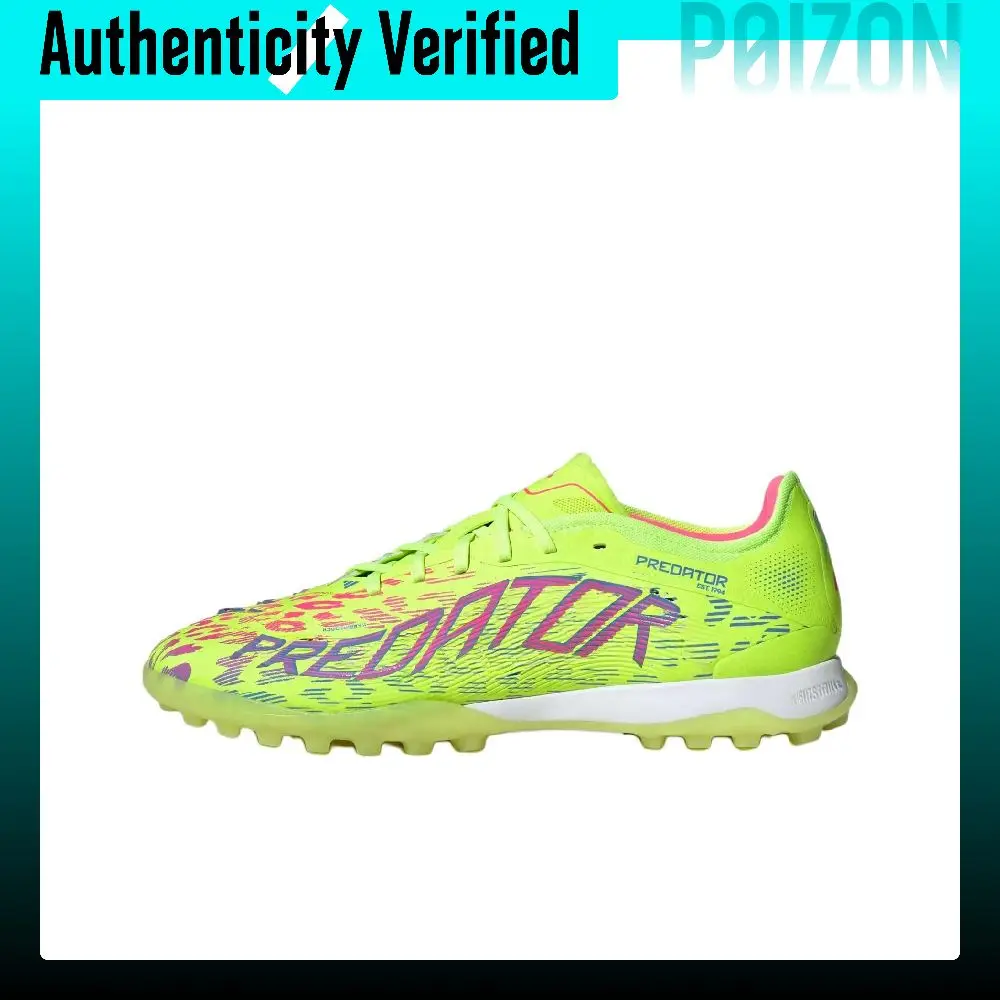 Adidas PREDATOR PRO TF Turf Slip Resistant Abrasion Resistant Soccer Shoes Unisex Lemon ID3763