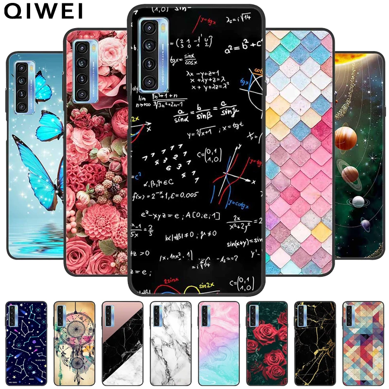 Funda para TCL 20L + 2021 funda trasera de silicona suave de mármol para TCL 20L 20S Fundas funda de teléfono 20L Plus T775H T774H 20 L s