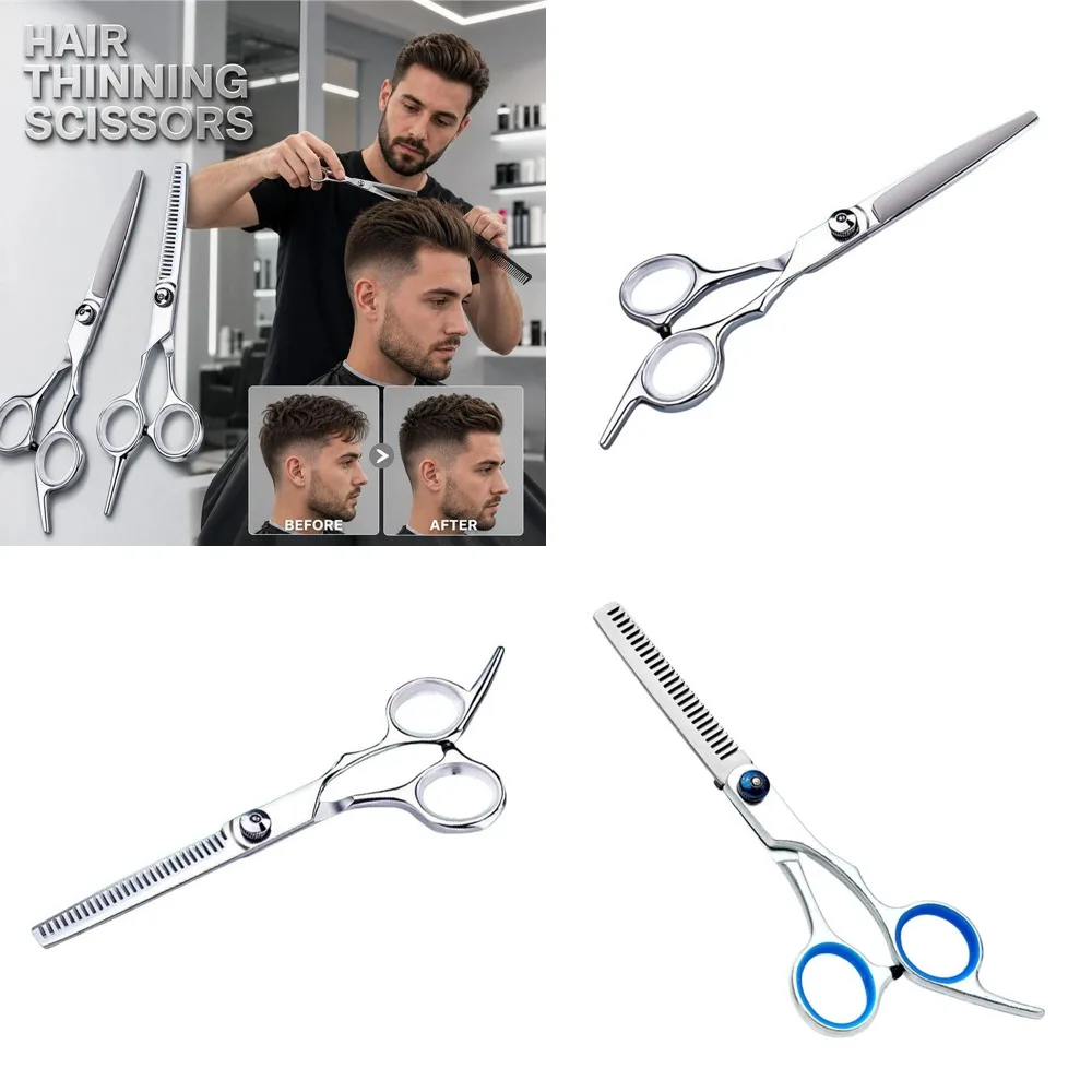 Professional Hairdressing Scissors Stainless Steel Barber Shear Thinning Cutting Tool for Home And Salon Use 1/3pcs Hair Scissor