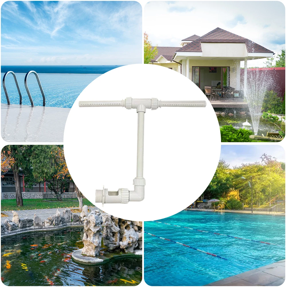 Dual Spray Water Fountain Adjustable Height Waterfall Pool Sprinkler Fun Pool Waterfall Sprayer for Cooling Relaxation