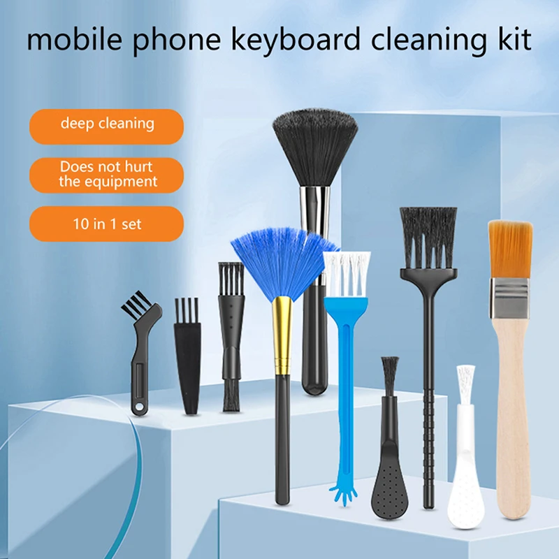 1Set Laptop Keyboard Cleaning tools brush Kit 10pcs Small tools car Phone Dust Brushes dust Cleaner Accessories shaver household