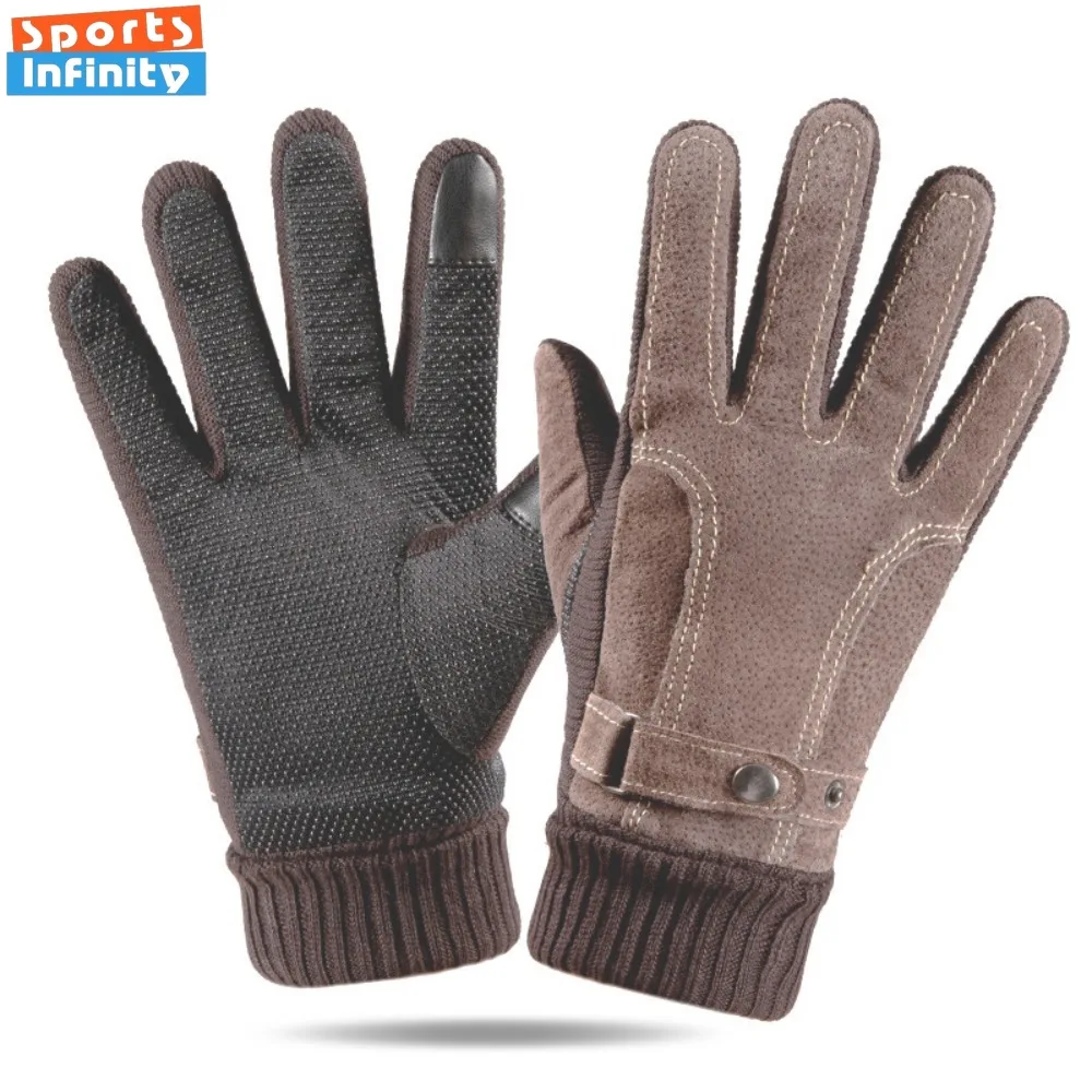 Men's Adult Thermal Finger Gloves, Winter Warm Gloves for Outdoor Riding & Daily Travel - view 6