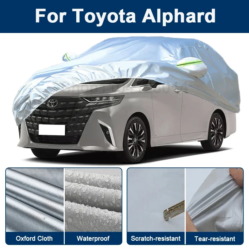 

Outdoor Full Car Cover For Toyota Alphard with Reflective Strips Waterproof Snowproof Dustproof UV Protection Auto Accessories