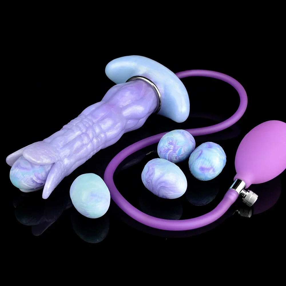 Fantasie Anale Seksspeeltjes Dildo Pneumatische Ovipositors Speelgoed DIY Gelatine Leggen Eieren Siliconen Vaginale Oefening Volwassen Spelletjes Masturbators