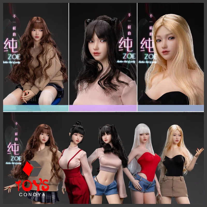 

2024 Q4 I8TOYS I8-H005 1/6 Zoe Movable Eyes Head Sculpt Carving Model Fit 12'' Female Soldier Action Figure Body Dolls