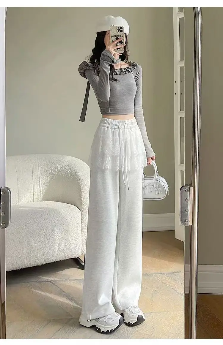 

Брюки женские японские летние бамбуковые хлопковые плиссированные прямые брюки курортные в стиле бохо легкие струящиеся завязки дышащая решетка Y2K