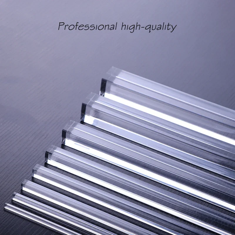 8mm to 30mm Transparent Square Acrylic Stick Solid Pin Industry PMMA Plexiglass Bar DIY Tools Rod Jewelry Holder Stand