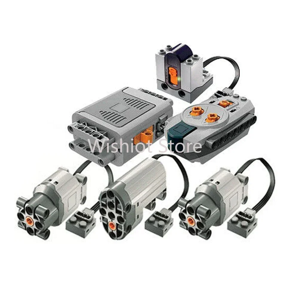 6PCS Power Funktion Set L Motor 88003 Servomotor 88004 AA Batterie Box 8881 IR Geschwindigkeit Fernbedienung Empfänger MOC Bausteine