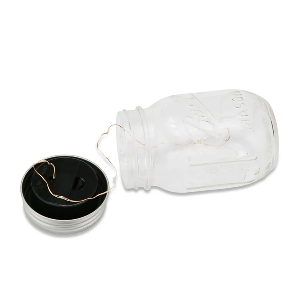 أضواء غطاء الزجاجة الشمسية 1 متر 600 مللي أمبير Led سلسلة ضوء للخارجية حديقة ساحة سياج عطلة الطرف الديكور الأبيض الدافئ #4