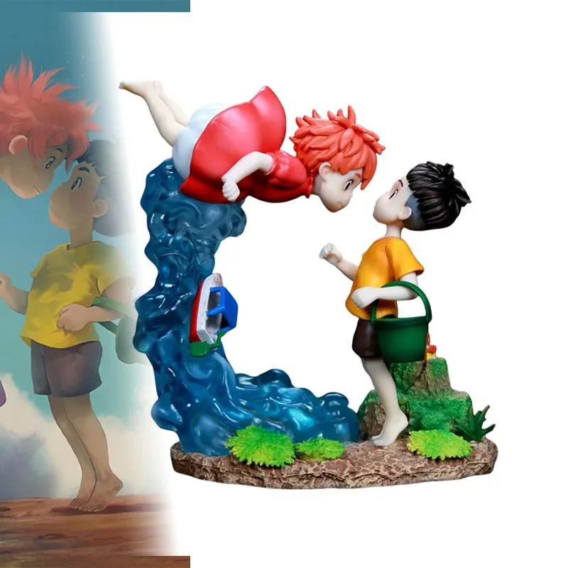 15cm Ponyo On The Cliff Figure Ponyo Sousky Seagal Figure Pvc Gk Statue Anime Action Figurine Model Doll Collection Toy Kid Gift