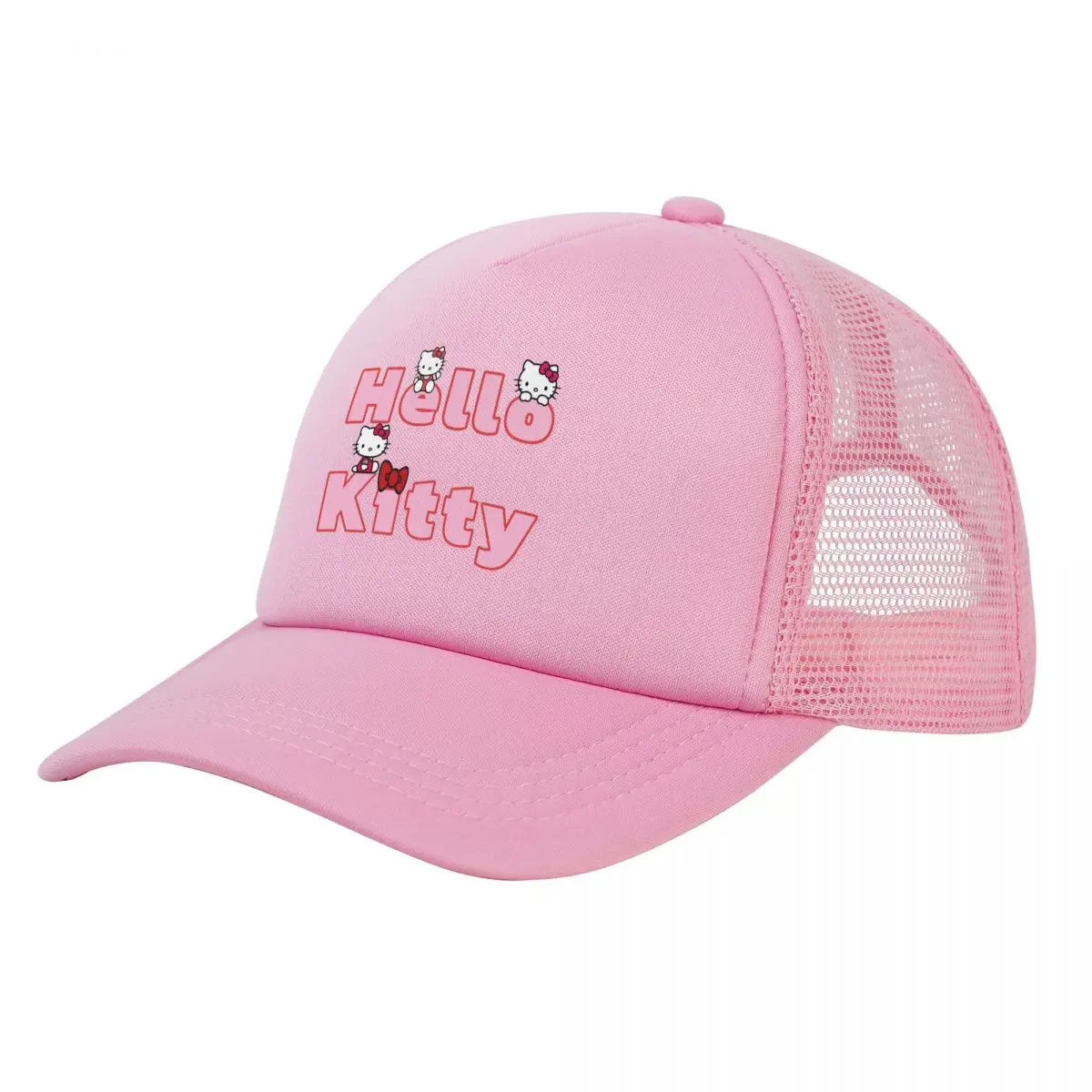 

Hello Kitty Pink Cats Cat Cartoon Foam Mesh Trucker Hat Merch for Men Women Adjustable Snapback Mesh-Back Breathable Hats