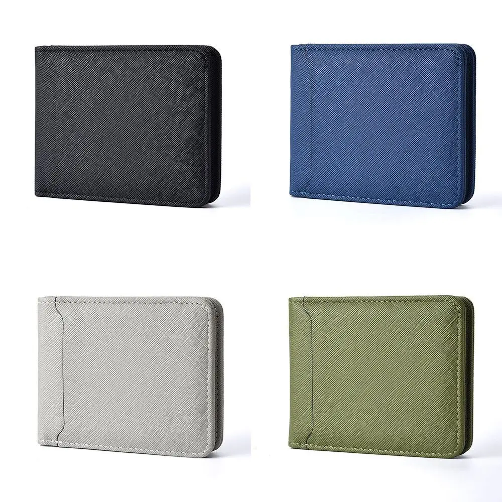 Minimalist PU Leather Retro Men's Wallet Ultra Thin Soft Coin Purse Lightweight Slim Wallet Money Clip Men