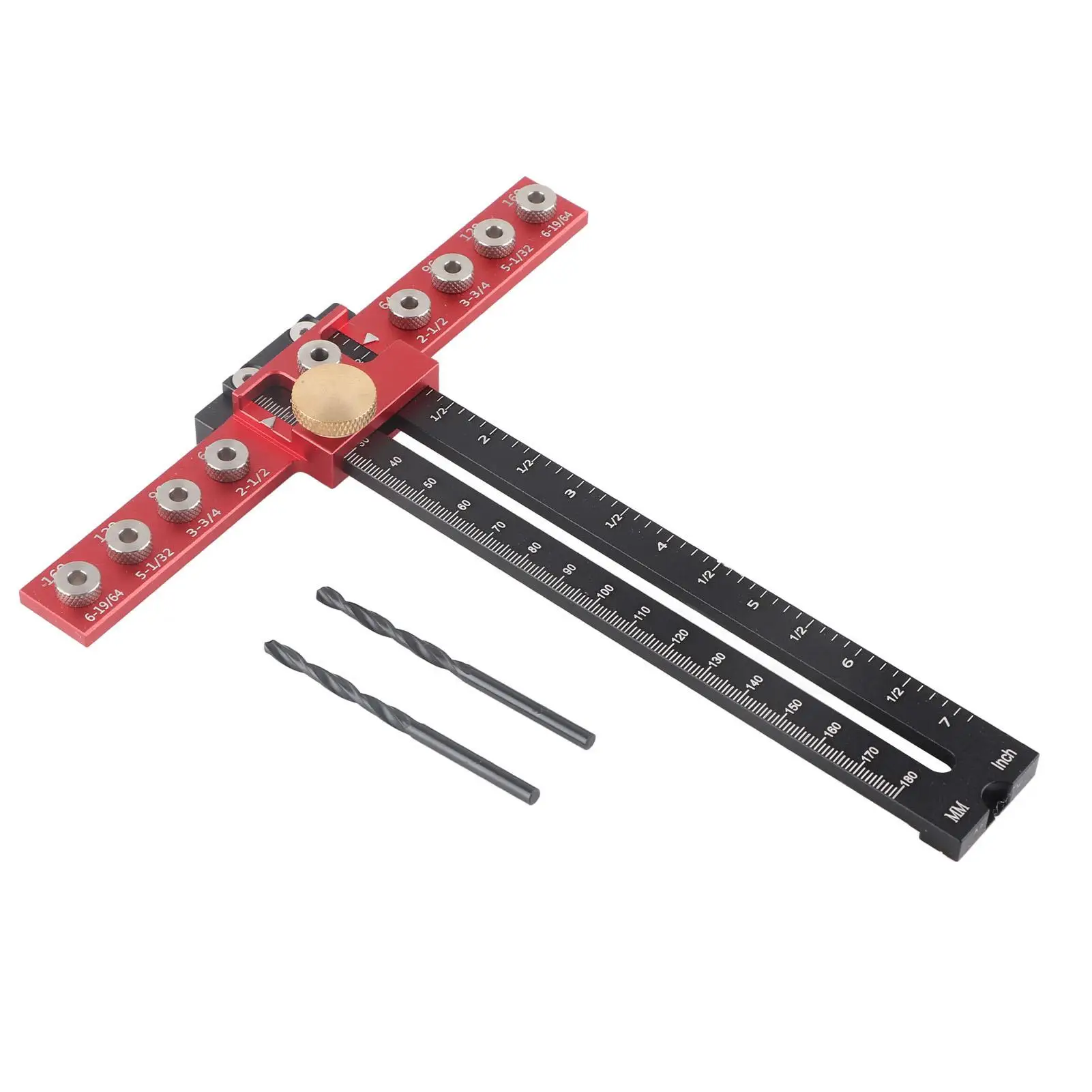 

Versatile Punch Drill Guide Locator for Accurate for woodworking for cabinet Knob Placement Aluminum Alloy Tool