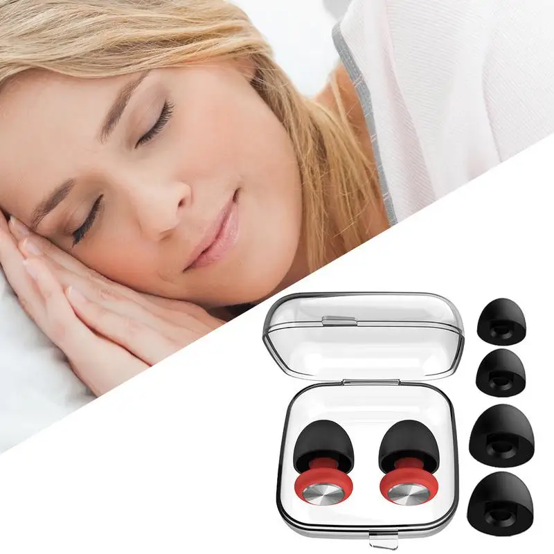 Tappi per le orecchie silenziosi Tappi per le orecchie riutilizzabili con riduzione del rumore Protezione dell'udito confortevole Tappi per le orecchie protettivi in silicone morbido Aiuto per il sonno