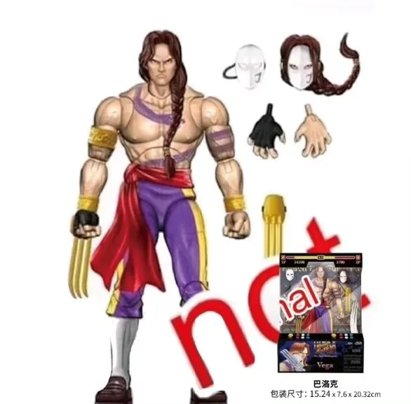 

Original Jada Toys Street Fighter Baroque Vega 1/12 Scale Action Figure Model Toy Animation Collectible Gift Hobby
