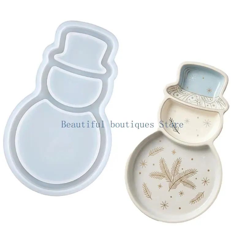 U4LF Silicone Sectioned Tray Mold for Holiday Craft Projects, Fold Back After Curing to Release Resin or Plaster Casting Pieces
