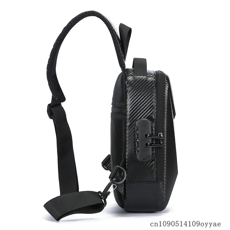 

EVA Hard Shell Chest Bag anti-theft Password Lock Men Shoulder Bag Waterproof Travel Messenger Bag Suitable for daily travel use