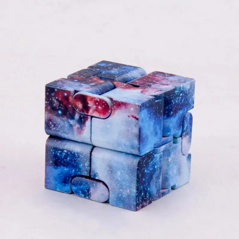Cubo mágico con tapa infinita, rompecabezas de cielo estrellado, juguete laberinto de cuatro esquinas para niños y adultos, alivio del estrés y relajante