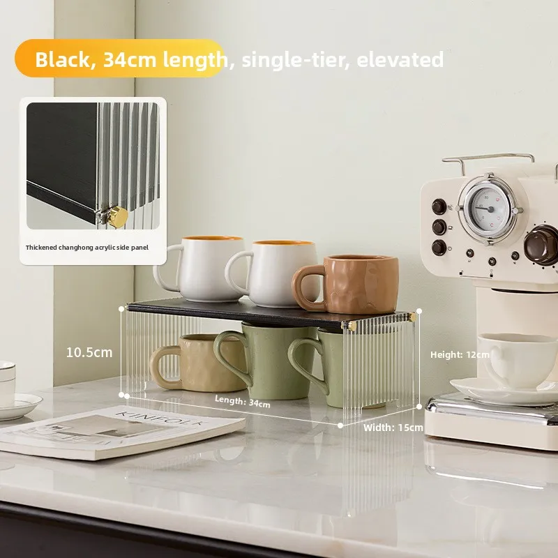 Dust-proof cup storage rack Acrylic cup holder Water cup Teacup display shelf Tabletop cup storage box