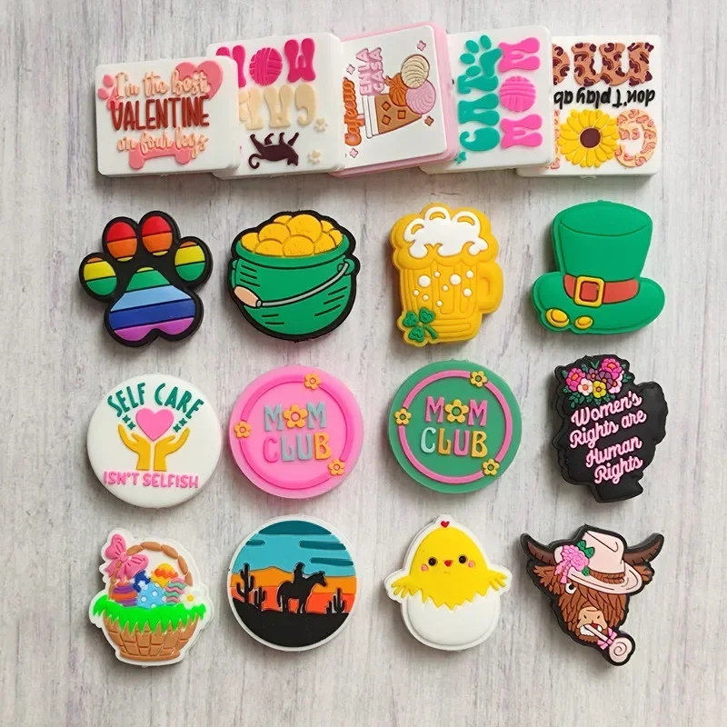 

50pcs New Focal Silicone Beads Cartoon Pearl Beads Food Grade Silicone Baby Teether Toys DIY Pacifier Chain Jewelry Accessories