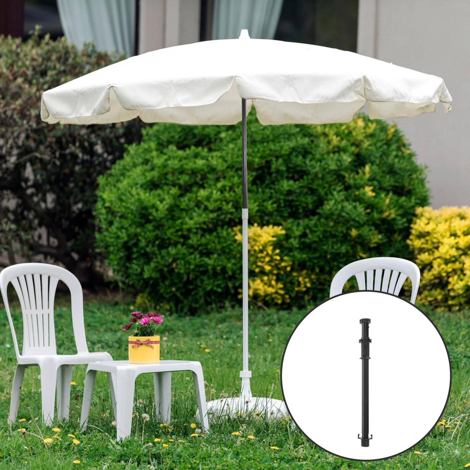 

Folding Umbrella Replacement 8/ Black 4 Sections Lightweight Daily Use Umbrella Shafts Aluminum Rods Rain Accessories