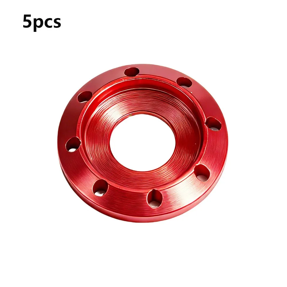 5pcs M8 Motorcycle Screw Washer Nut Aluminum Alloy 9 Colors Flange Pad Number Plate Screw Washer Raised Gasket Decoration