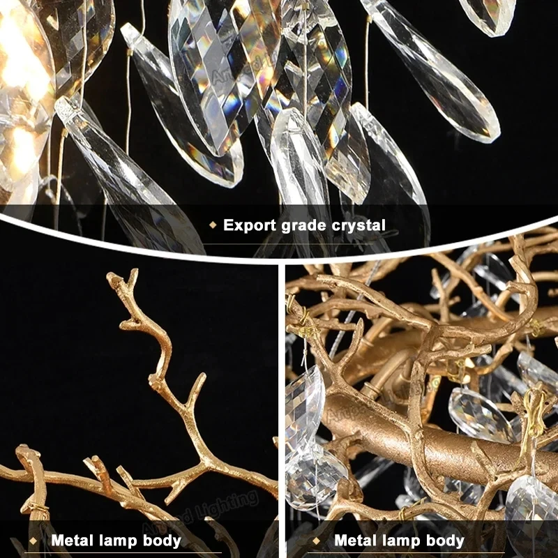 Современные Роскошные хрустальные люстры, металлическая длинная/круглая Подвесная лампа для столовой, гостиной, отеля, зала, искусство, золотой светильник, Декор