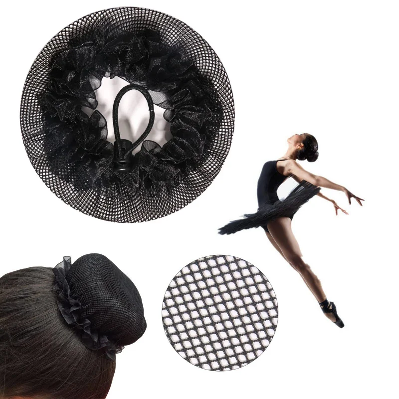 23pcs/bag Drawstring Hair Net & Hair Clips Set Elegant Dance Bun Hairnets Professional Hair Covers For Women view 2