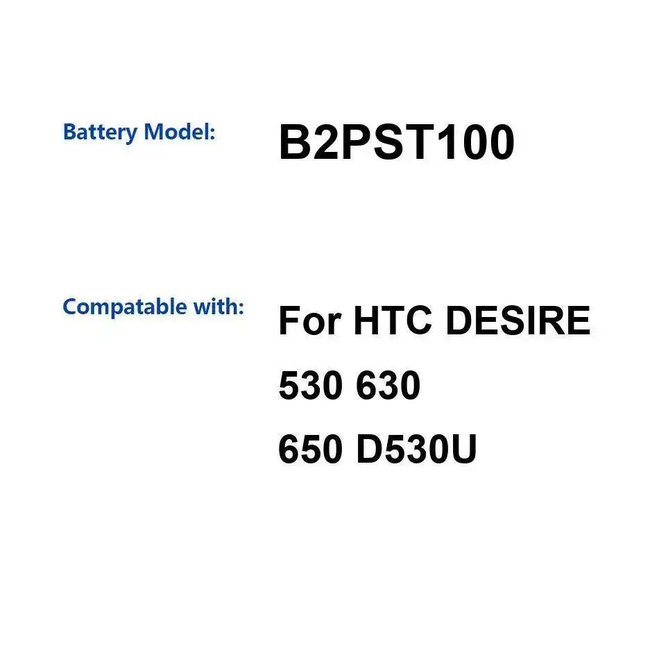 

Сменный аккумулятор для мобильного телефона премиум-класса B2PST100 для HTC Desire 530 630 650 D530U 2200 мАч