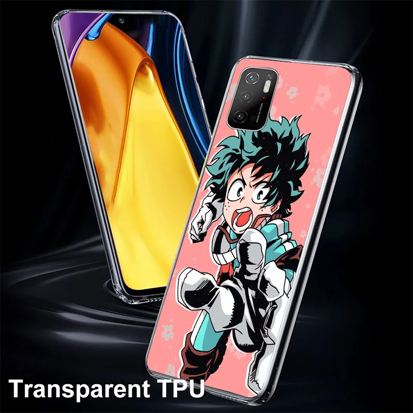 My Hero Izuku Deku Cover Phone Case For Xiaomi Poco X7 X6 X5 X4 Nfc X3 Pro F6 F5 F4 Gt F3 F2 F1 M5S M4 M3 Soft Fundas Shell