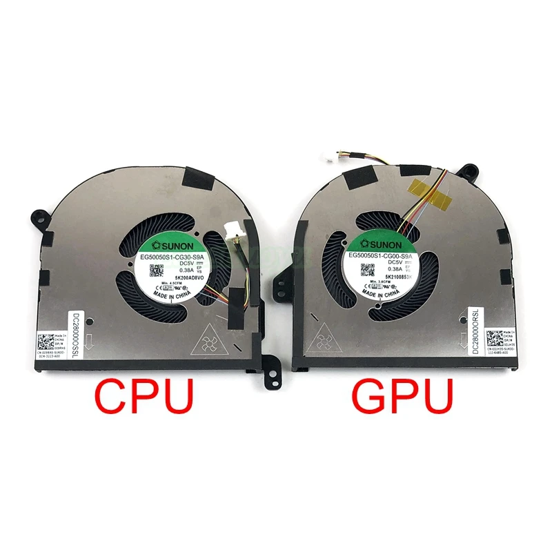Ventilador de refrigeración GPU para ordenador portátil, enfriador para Dell Precision 5550, XPS 15, 9500, EG50050S1-CG30-S9A, EG50050S1-CG00-S9A, 009RK6, nuevo