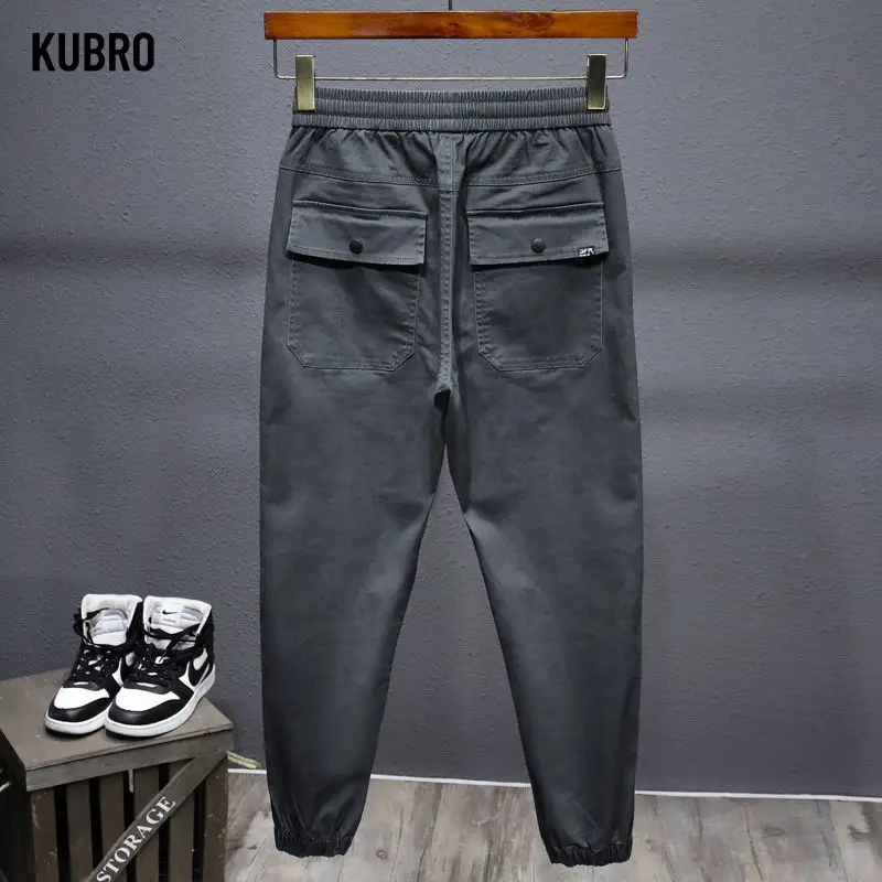 

Fashionable Men's Loose Tight-fitting Nine-inch Pants Men's Trendy Brand Versatile Stretched-waist Workwear Halon Casual Pants