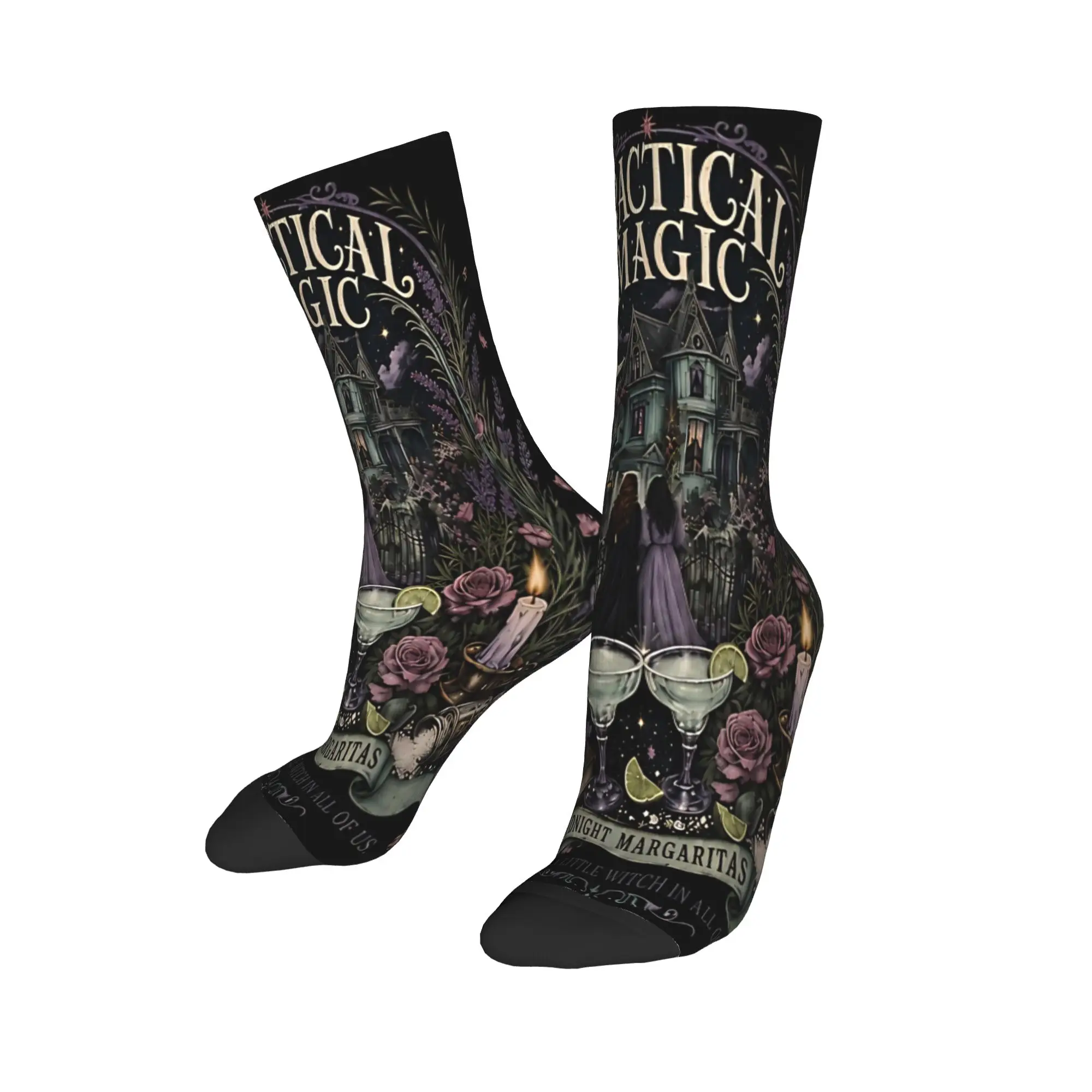 Practical Magic Midnight Margaritas Witchcraft Witchy Gothic Socks Accessories For Men Women  Soccer Socks Cozy Stocking