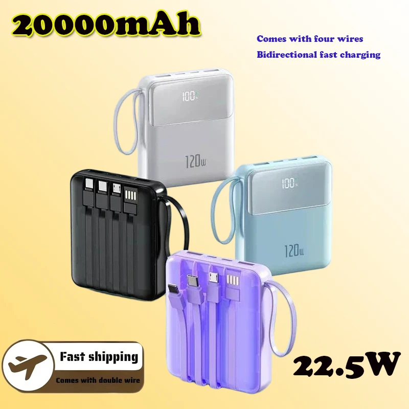

Портативный внешний аккумулятор 120 Вт, 50000 мАч, быстрая зарядка, внешний аккумулятор для мобильного телефона, PowerBank для IPhone Samsung