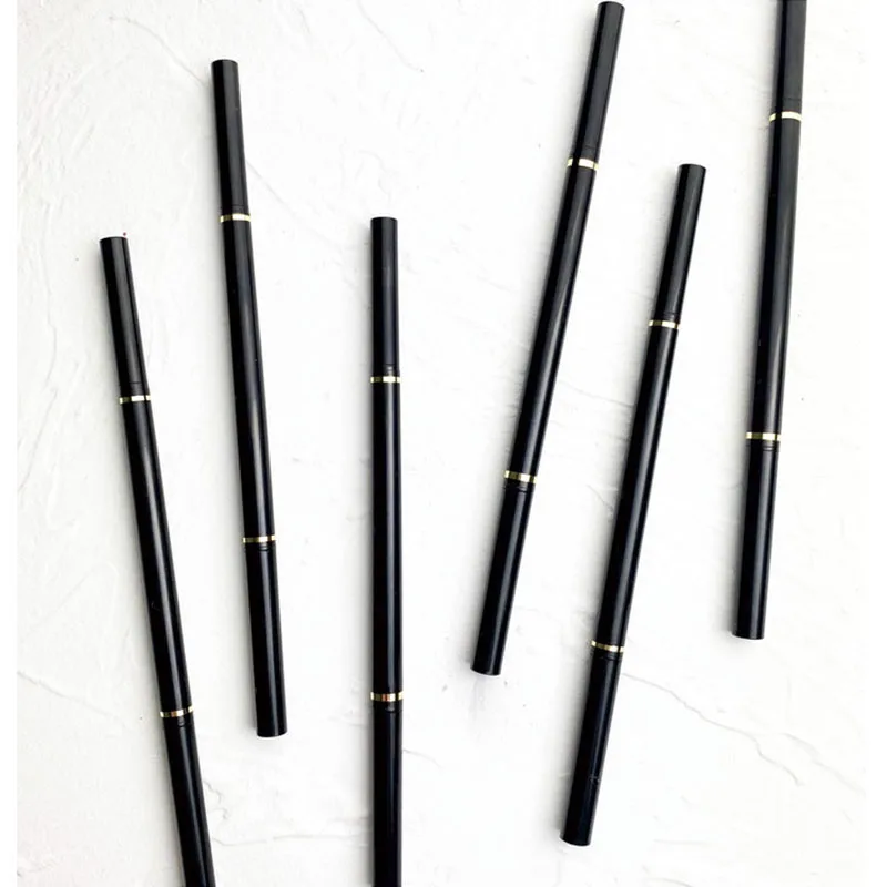 Private Lable Wholesale Thin Automatic Eyebrow Pencil Customized No Logo Slim Waterproof Double Eye Brow Pen Makeup