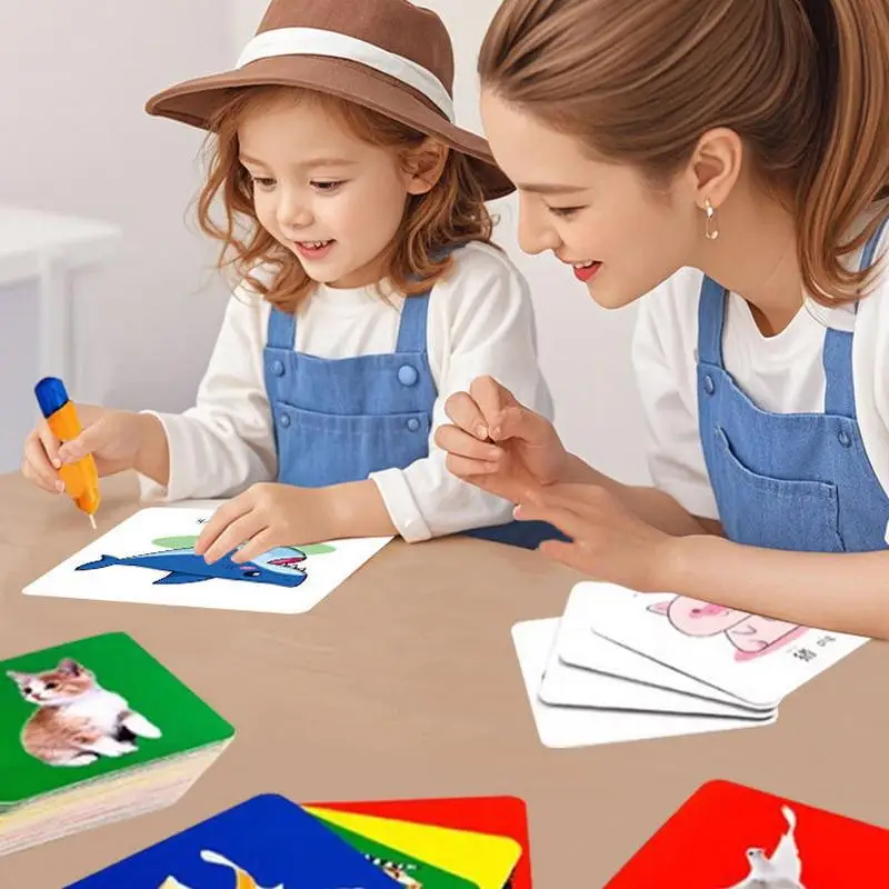 การ์ดความรู้ความเข้าใจเปลี่ยนสีเมื่อเผชิญกับน้ํา Montessori ของเล่นสําหรับทารก Early Education แฟลชการ์ดเด็กปริศนาของเล่น