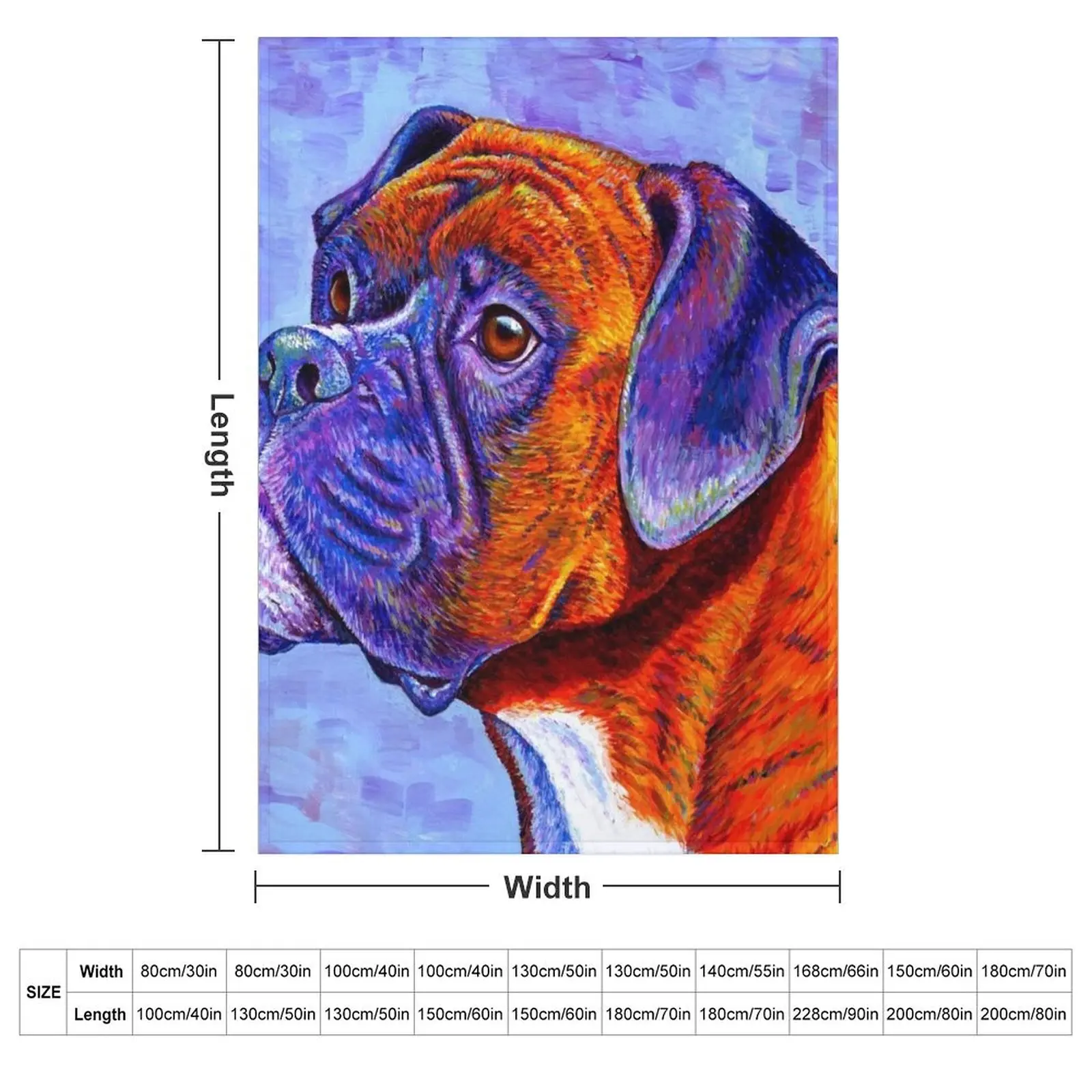 Devoted Guardian - Colorful Brindle Boxer Dog Throw Blanket manga Cute Plaid Plush Decorative Beds Flannel Blankets