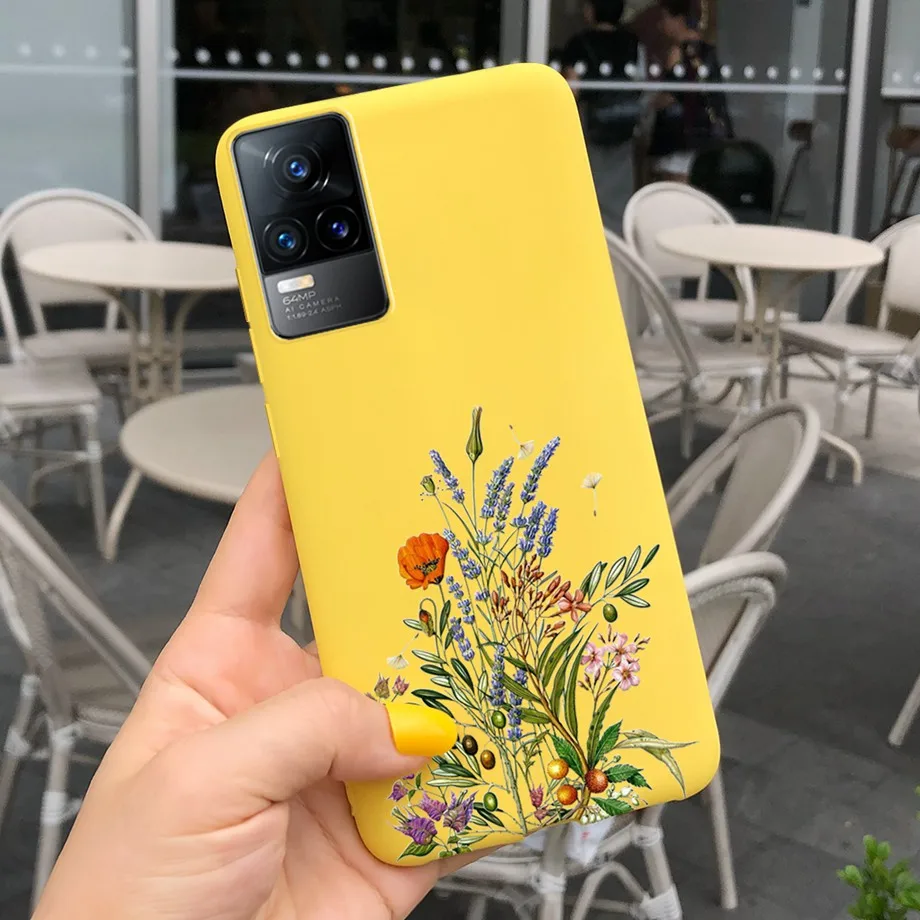 Liquid Silicone Soft Cases For Vivo V21E Case V2061 Shockproof Matte Protection Back Cover For Vivo V21 V2066 V2108 Fundas Capa