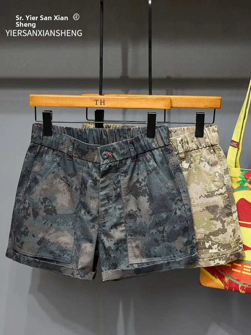 2026-new-american-retro-pure-cotton-camouflage-workwear-short-pants-men-summer-mid-waist-standard-fit-casual-shorts