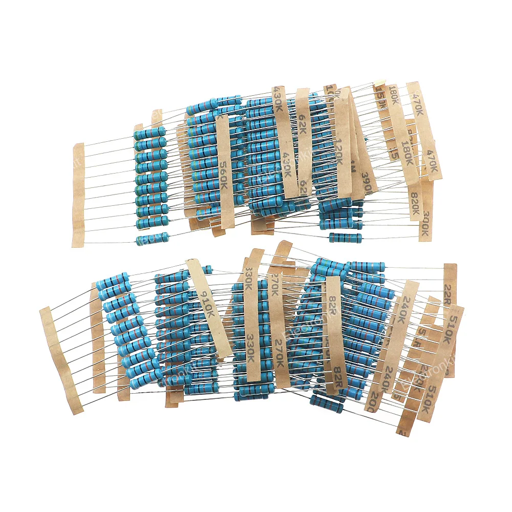 230pcs 23values 2W Metal Film Resistor Assortment Kit 1% Resistor samples package