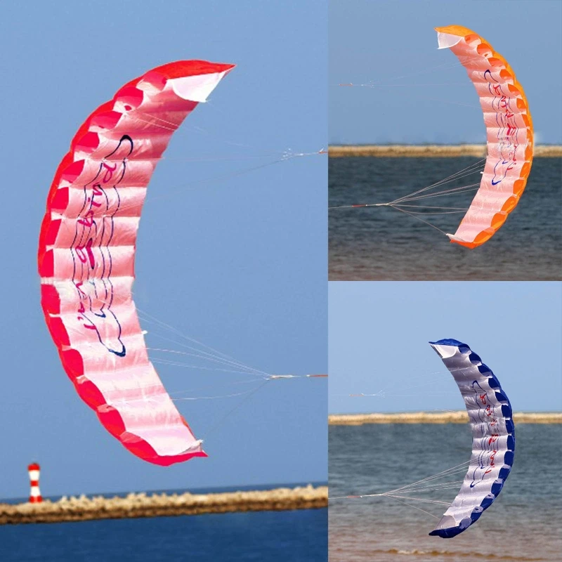 Soft Sport Kite Stunt Kite for Beach for Play Summer Vacation Outdoor Backyard Toy for w/ Dual Line 30m String Family