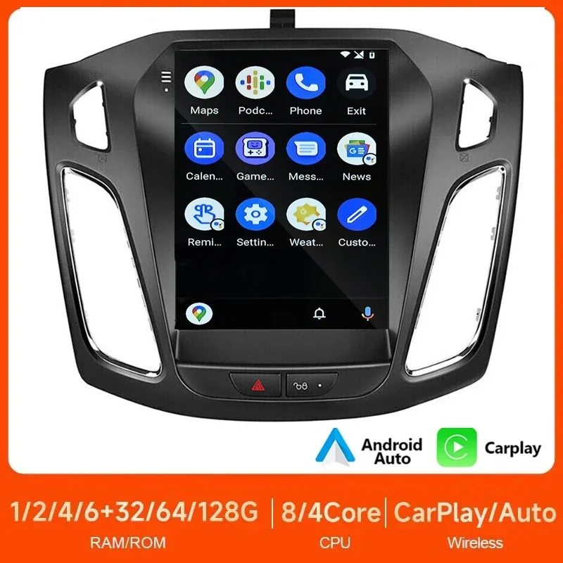 

2Din Android13 Car Stereo Radio Multimedia Video Player For Ford Focus 3 Mk 3 2011 2012-2019 GPS Navigation wireless Carplay DSP