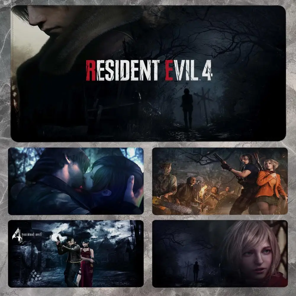 

Коврик для мыши R-Resident Evil 4, 90x40 см, нескользящий игровой коврик для мыши, геймерский коврик для киберспорта, игровой механический коврик для клавиатуры XXL, настольный коврик
