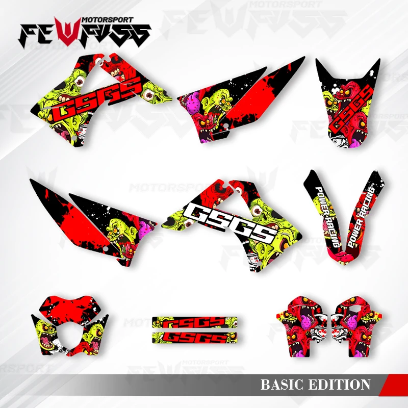 

Fewfuss Graphics Decals Stickers Motorcycle Background Custom For GASGAS 2010 2011 EC MC 125 200 250 300 450