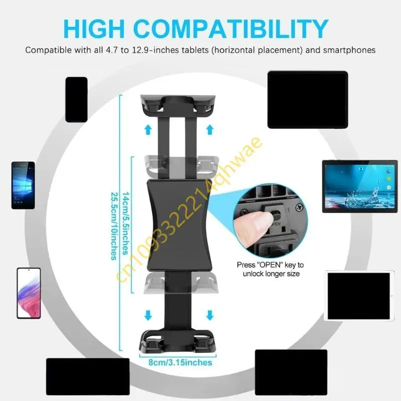 360 Degree Rotating Adjustable Viewing Tablet Stand Mount Holder Suitable For Airplanes And Office Use & Easy To Install