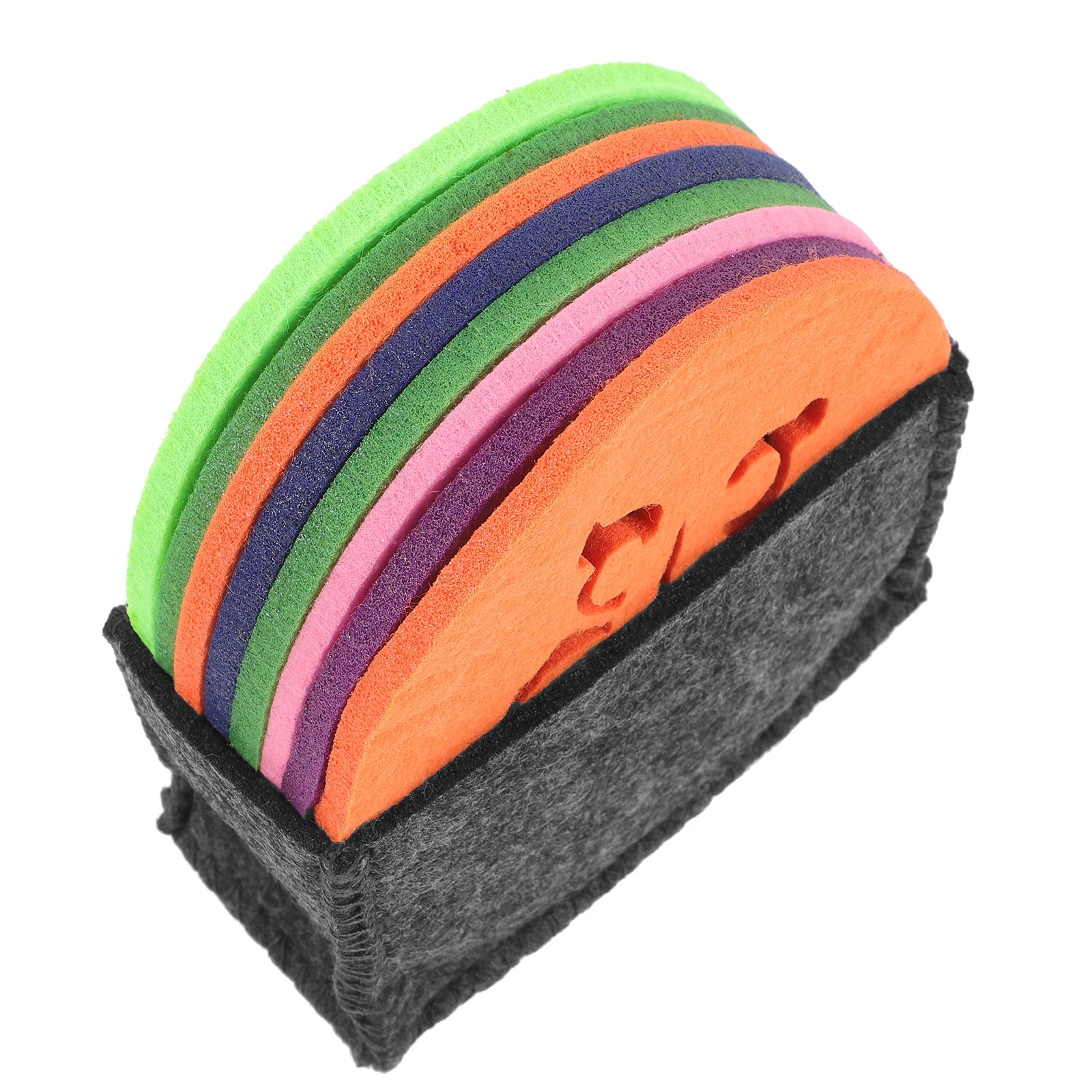 

1 set Black Felt Placemat Box Practical Felt Cushion Non- Heat Resistant Dining Table Place Mat Kitchen Supplies Decoration