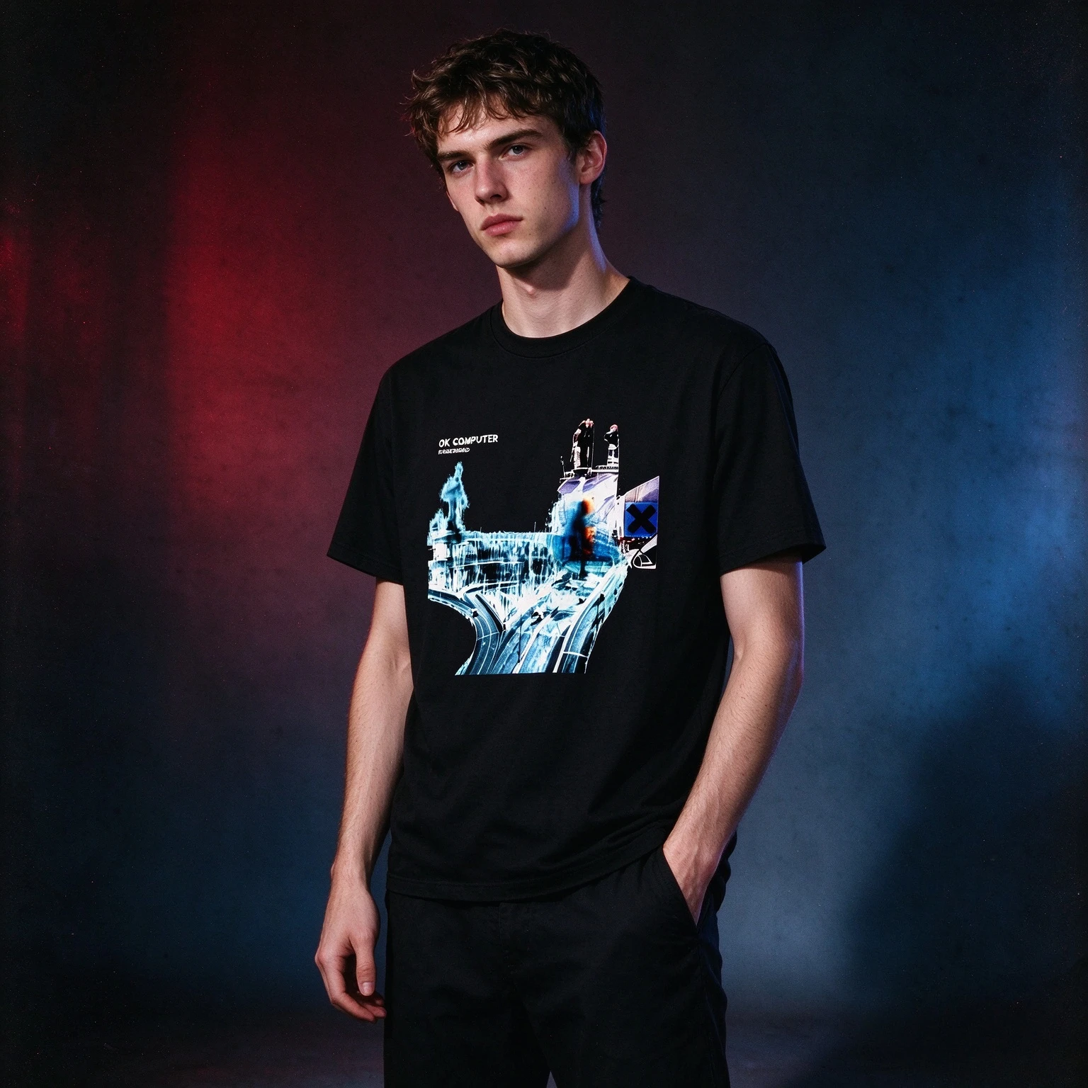 Radiohead Ok Vintage T-shirt Alternative Rock Band Graphic Print Cotton Men T Shirt Womens Tops Hip Hop Streetwear T Short